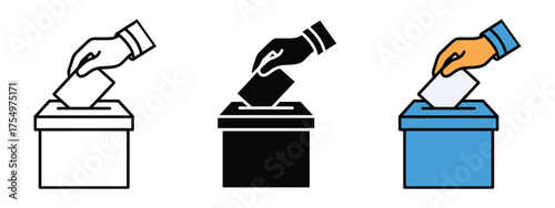 Voting icon vector. Empowering Democracy symbol. vector illustration.