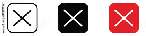 Close button icon vector. close, delete, remove symbol. vector illustration.