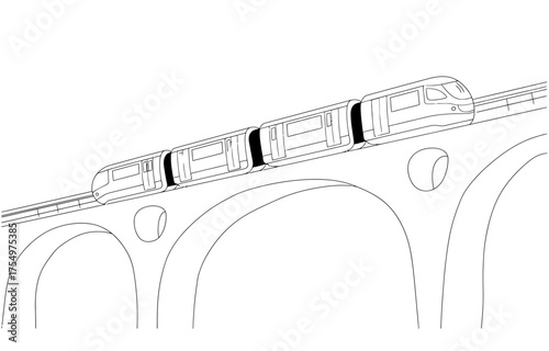 Elegant continuous one line drawing of a detailed bridge architectural marvel vector