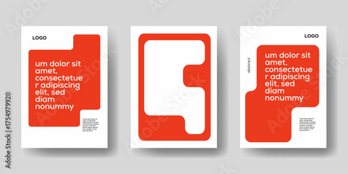 Modern abstract geometric template featuring a clean frame for your message or photo — great for flyer, poster, or cover design.