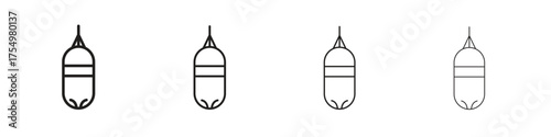 Punching bag icon. editable stroke icon for graphic project