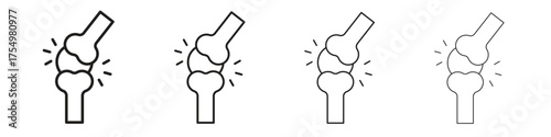 Osteoporosis icon. editable stroke icon for graphic project