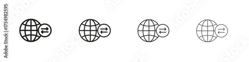 Import and export icon. editable stroke icon for graphic project