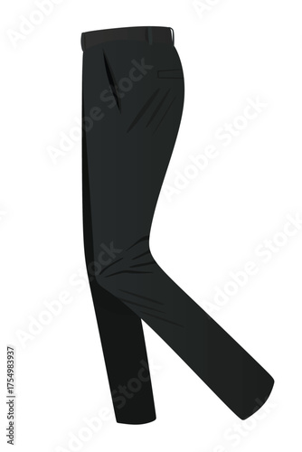 Black chino pants. vector illustration	
