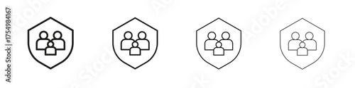 Family insurance icon. editable stroke icon for graphic project