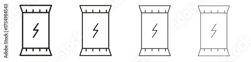 Energy bar icon. editable stroke icon for graphic project