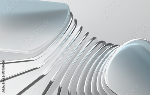 Smooth Curved Metallic Surfaces in Minimal Abstract Background