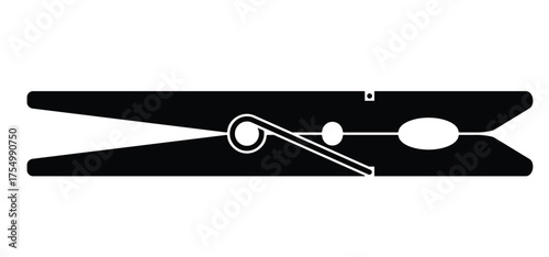 Cartoon clothespin or clothespeg. Foor clothesline on a sunny day or pegs hang on a washing line. Wooden clothes pin or clothes peg. Clothespins icon. Empty wooden clothes pegs. laundry fastener tool.