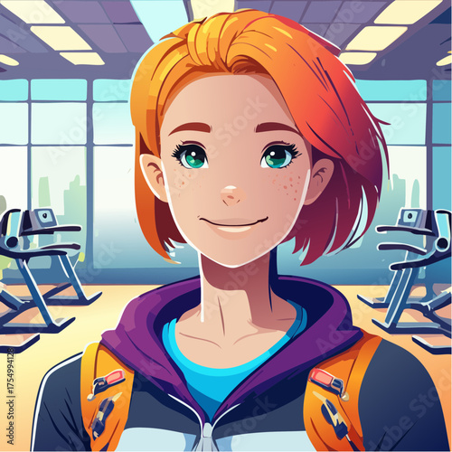 Teenager im Fitnessstudio