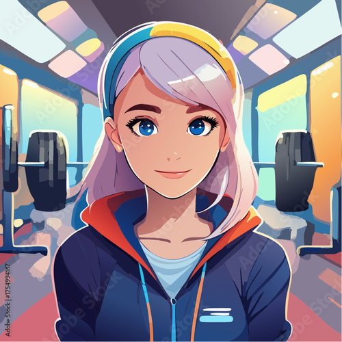 Teenager im Fitnessstudio