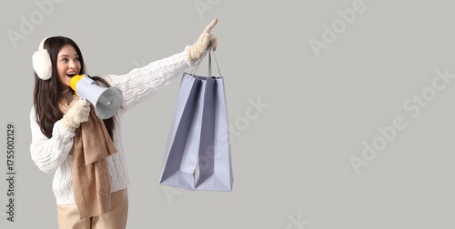 Young woman in winter cloth...