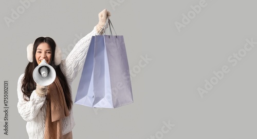Young woman in winter cloth...