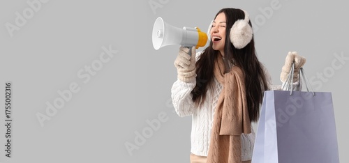Young woman in winter cloth...