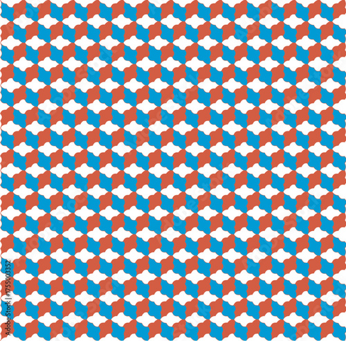 Seamless 3D Tumbling Blocks Geometric Pattern.ai