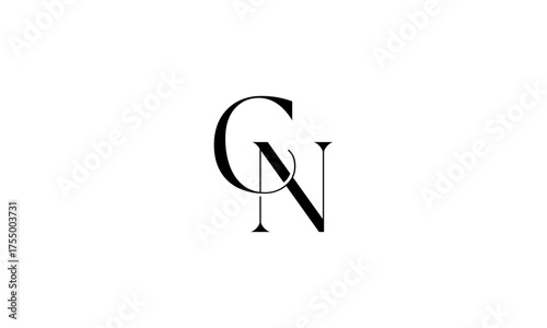 CN initial letters logo or CN monogram logo