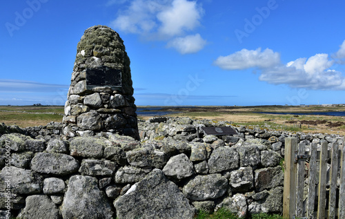 Stone Monument Ruins in South Uist Scotland