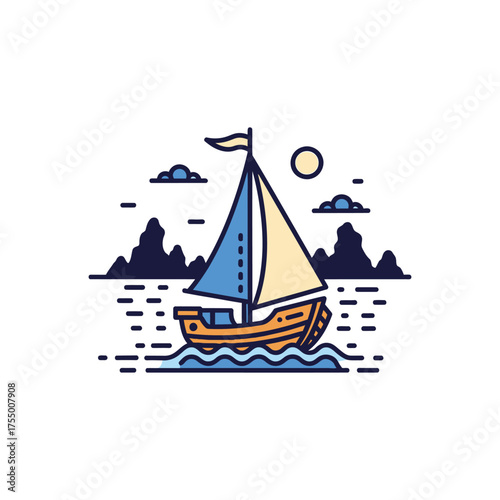 Sailboat Adventure: A Serene Voyage on the Open Sea.