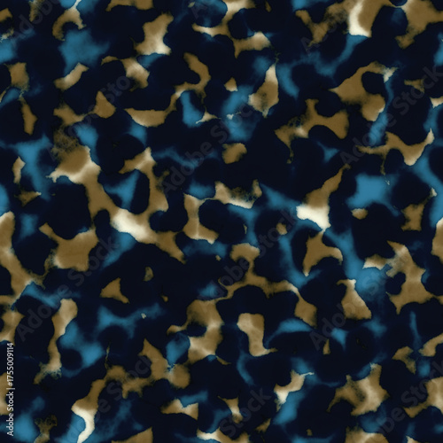 Watercolor Mottled Camouflage Textured Pattern