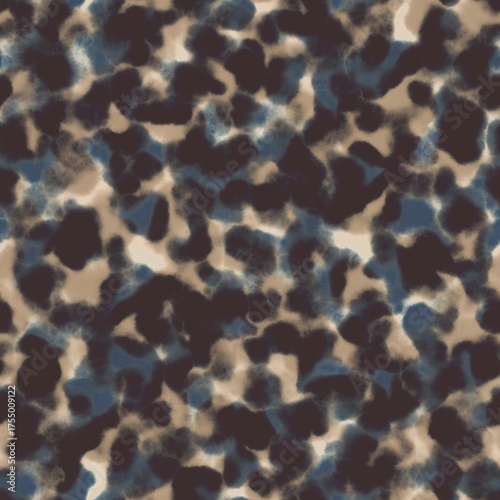 Watercolor Mottled Camouflage Textured Pattern