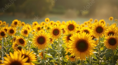 sunflower field in summer