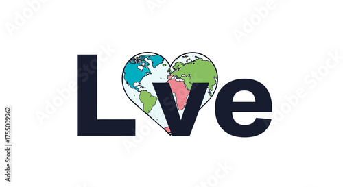 Express global unity and affection with a heartfelt planet earth design, celebrating interconnectedness and universal love for our world.