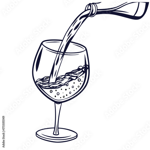 Glass with water illustration
