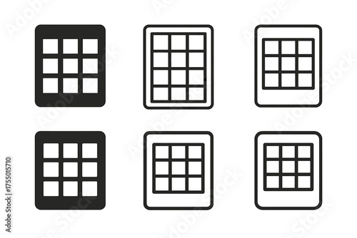 Colorful Game Logo Set. Printable Classroom Games. Set Logo of Printable Classroom Games: bingo card. harmonious logo variations of the same emblematic