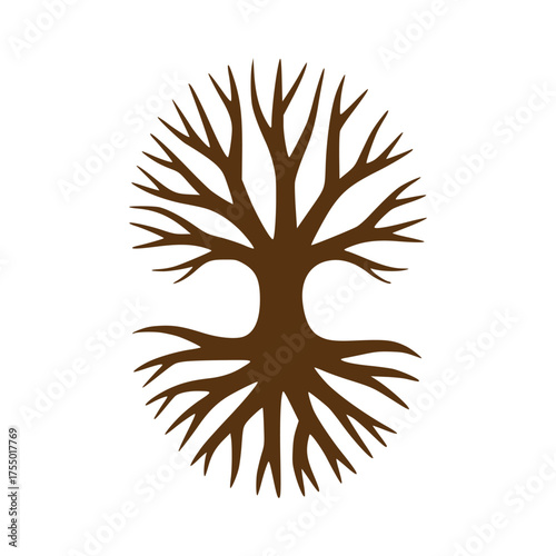 Artistic Tree Illustration. Nature Tree Vector Logo Design.