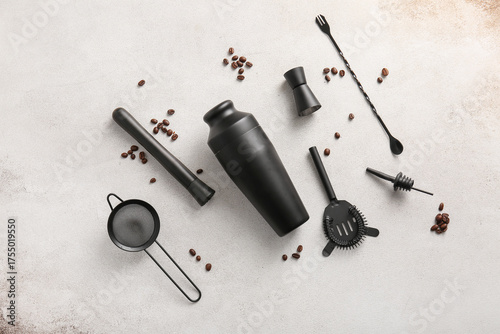 Different bartender utensil...