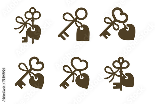 Romantic Logo Variations. Romantic gestures in intimate settings (flower petals, surprise dates). Set Logo of Romantic gestures in intimate settings (flower