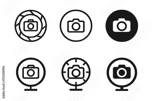 Corporate Logo Variations. Photography for corporate branding (headshots, teams). Set Logo of Photography for corporate branding (headshots, teams): ring light