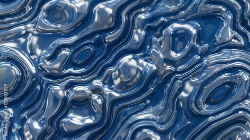 Watch liquid metal morph and flow in mesmerizing detail with stunning reflections perfect for tech branding and modern designs