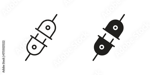 Plugin icon in Line and Silhouette Icon Set. Isolated Vector Illustration.
