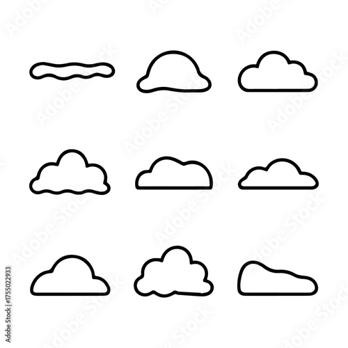 set of outline icons snowdrifts vector on a white background
set of 9 line icons, vector, on a white background