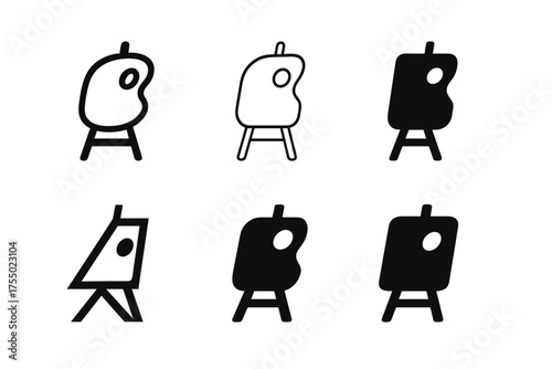 Harmonious Logo Variations. Design and Aesthetics. Set Logo of Design and Aesthetics: stylized design icon. harmonious logo variations of the same emblematic