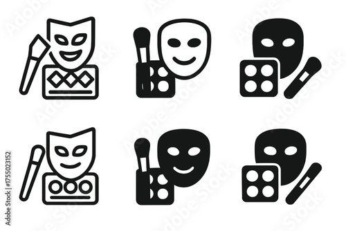 Stage Makeup Logos. Home schooling environments and teaching materials. Set Logo of Home schooling environments and teaching materials: Homeschool Schedule