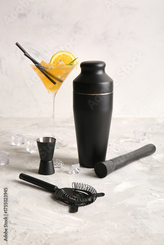 Different bartender utensil...