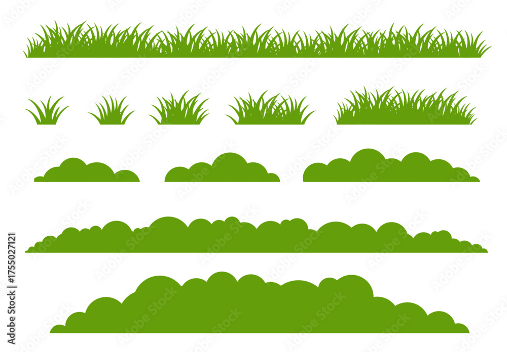 Obraz premium set of green grass