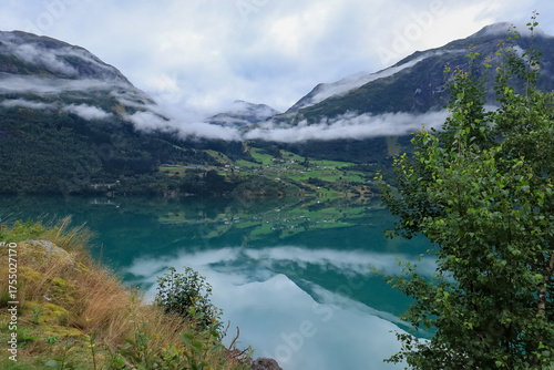  landscape with mountains and water - Stryn, Norway