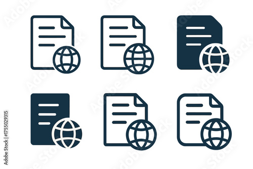 International Trade Logos. International trade. Set Logo of International trade: bill of lading document. harmonious logo variations of the same emblematic