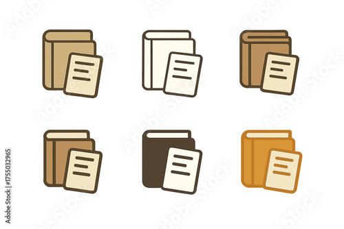 Stew Logo Variations. Making stew. Set Logo of Making stew: recipe book with handwritten card. harmonious logo variations of the same emblematic concept, each