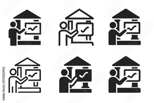 Artistic Logo Variations. Art and cultural exhibits in local galleries and museums. Set Logo of Art and cultural exhibits in local galleries and museums: