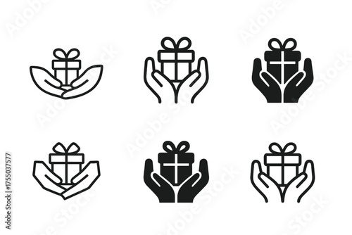Romantic Gesture Logos. Romantic gestures in intimate settings (flower petals, surprise dates). Set Logo of Romantic gestures in intimate settings (flower
