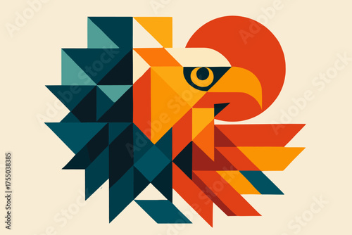 Artistic Geometric Emblem. of the same emblematic concept, each with different artistic interpretation (Abstract geometric,