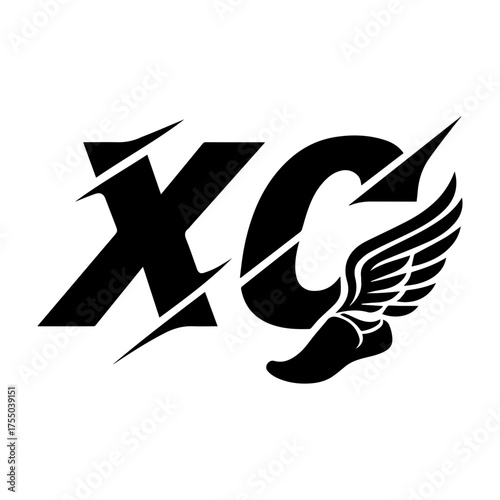 Track and Field Svg, Cross Country, CC, XC Vector logo illustration athlete silhouette clipart. Digital Download