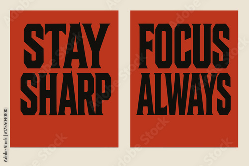 Brutalist Banner Designs. Resilience. Two vertical A6 banners with safe margins, centered composition, no elements touching edges, brutalist style, black and