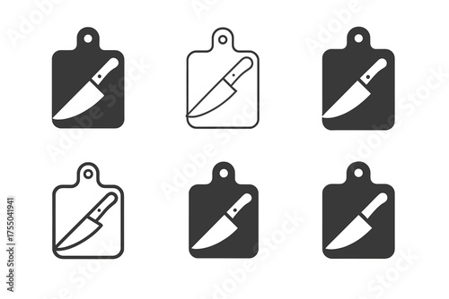 Cooking Class Logos. A group of people participating in a cooking class, learning new skills. Set Logo of A group of people participating in a cooking class,