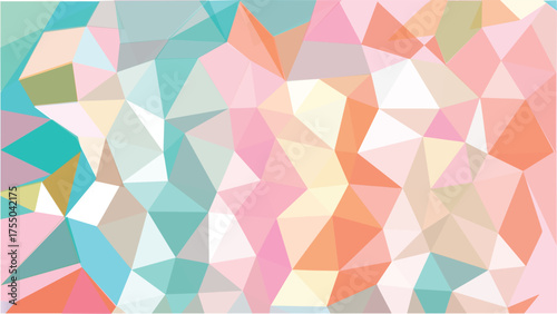 Colorful Geometric Design with Pastel Tones A Modern Abstract Background with Triangles in Soft Hues for Creative Projects