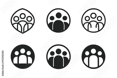 Corporate Logo Variations. Photography for corporate branding (headshots, teams). Set Logo of Photography for corporate branding (headshots, teams): team group