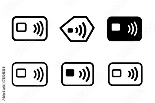 Financial Access Logos. Access to financial services. Set Logo of Access to financial services: Contactless payment card. harmonious logo variations of the